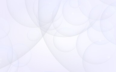 Abstract white background. Backdrop with light transparent bubbles. 3D illustration