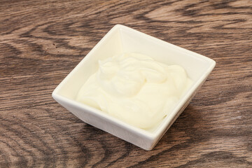 Sour cream in the bowl