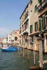 Fototapeta na wymiar Venice (Italy). Jetty on the Grand Canal in Venice
