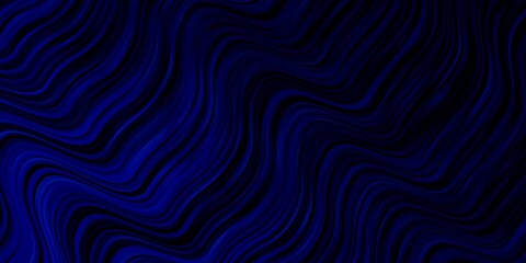 Dark BLUE vector background with bows. Abstract gradient illustration with wry lines. Design for your business promotion.