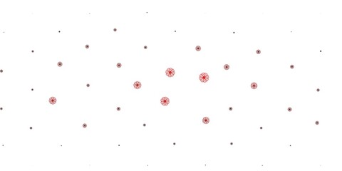 Light Green, Yellow vector natural artwork with flowers.