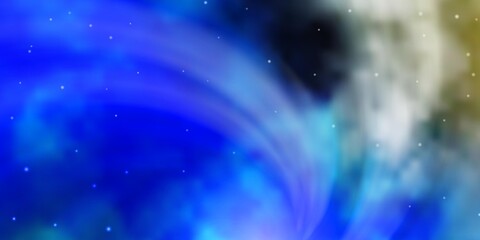 Light BLUE vector pattern with abstract stars. Colorful illustration in abstract style with gradient stars. Theme for cell phones.