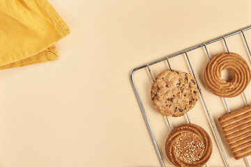 Obraz na płótnie Canvas Delicious homemade cookies for bakerys