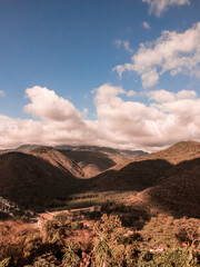 mountains, clouds and a beautiful sunset