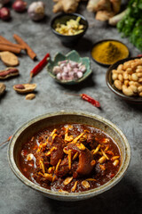 Hunglae curry with spices and pork, local food in northern Thailand.