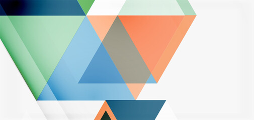 Geometric abstract background, mosaic triangle and hexagon shapes. Trendy abstract layout template for business or technology presentation, internet poster or web brochure cover, wallpaper