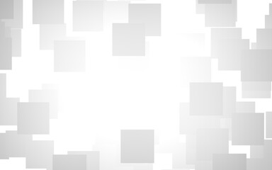 White abstract background. Misty backdrop with grey squares. 3D illustration