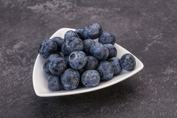 Sweet fresh juicy blueberries heap