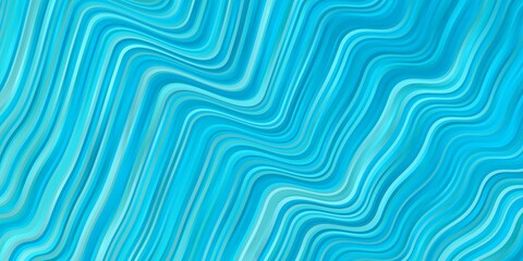 Light BLUE vector template with curved lines. Colorful abstract illustration with gradient curves. Pattern for websites, landing pages.