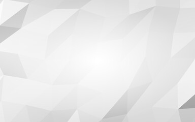 Obraz premium White abstract background. Lowpoly backdrop. Crumpled paper. 3D illustration
