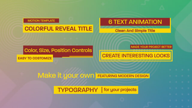 Sliding Colorful Title