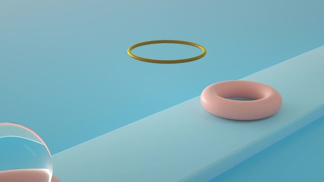 3D Liquid Sphere Infinite Loop Animation