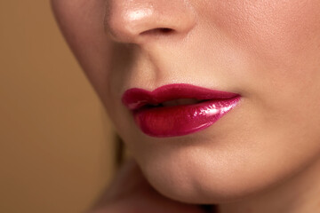 Perfect Lips Pink and red model Makeup Fashion Skin 