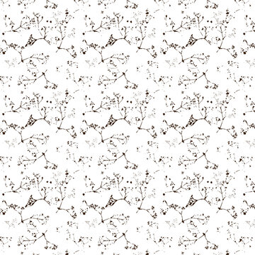 wildflowers natural vector seamless pattern