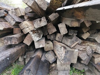 sleepers firewood trees logs background texture a lot near

