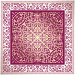 Golden ornate decorative vintage design