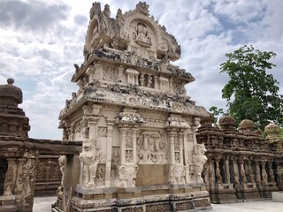 The Kanchi Kailasanathar temple in Kancheepuram. It is one of the oldest structure built by Narasimhavarman-II during 700AD in Pallava architecture style.