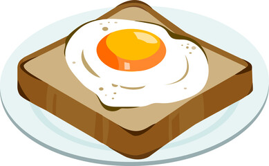 目玉焼きトースト