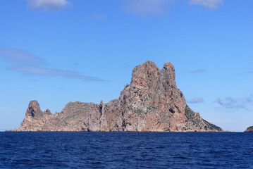 Rock in the middle of the Mediterranean sea