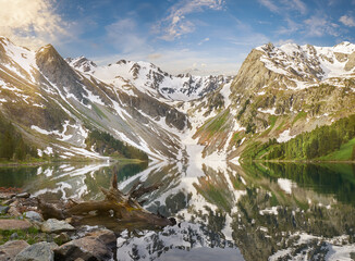 Panorama of the Altai Mountains.