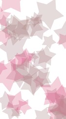 Multicolored translucent stars on a white background. Vertical image orientation. 3D illustration