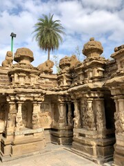 The Kanchi Kailasanathar temple in Kancheepuram. It is one of the oldest structure built by Narasimhavarman-II during 700AD in Pallava architecture style.