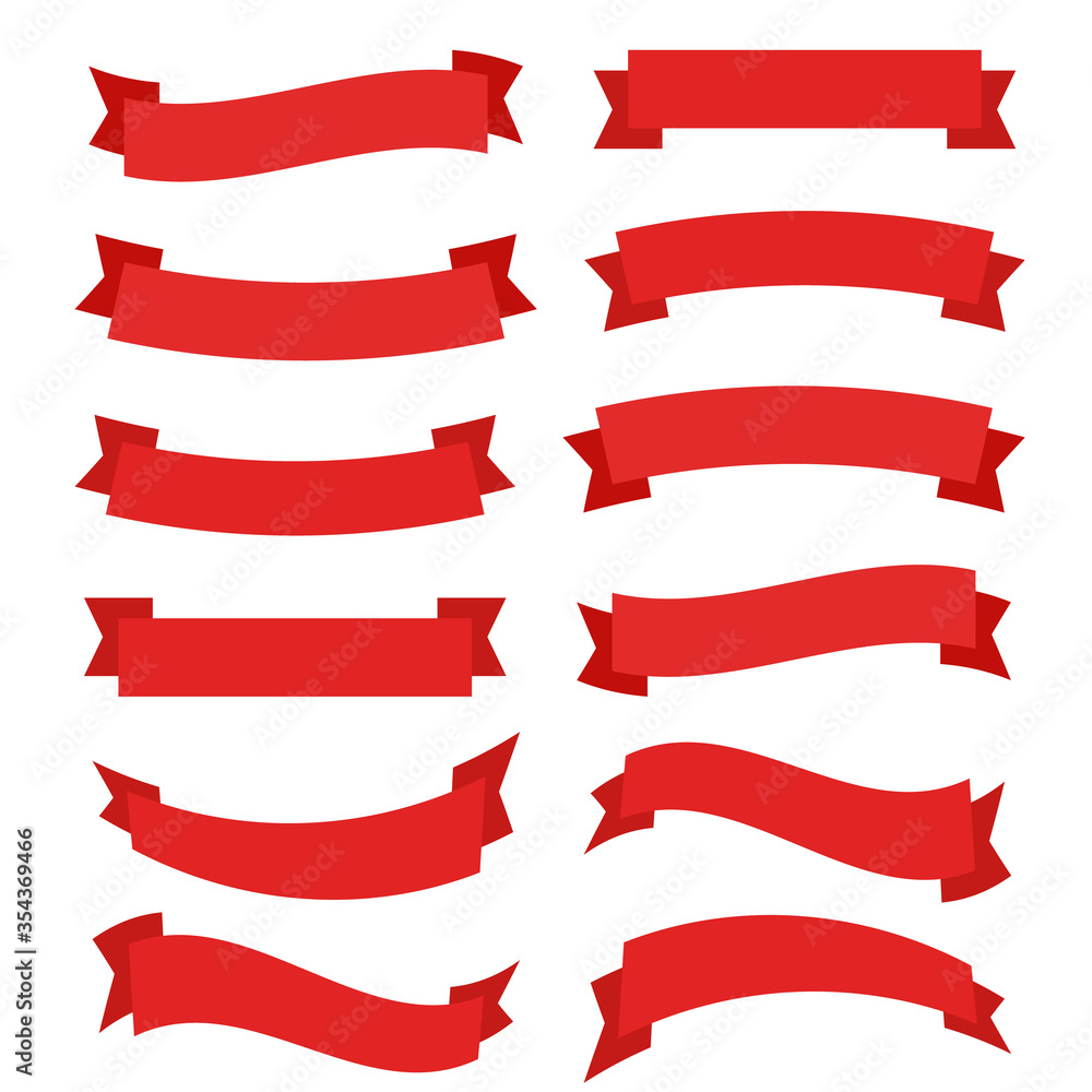 Wall mural ribbons banner great design. ribbons banner graphic element vector. ribbons banner background.