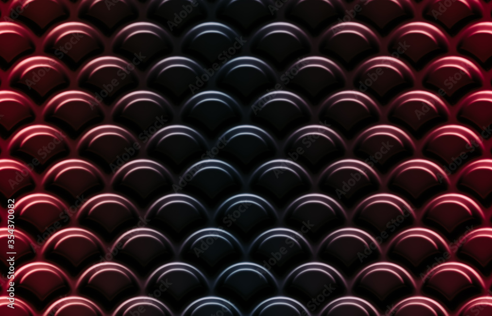 Poster abstract black and red background with geometric japanese wave pattern. minimalist black. 3d render.