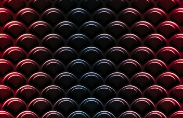 Fototapeta premium Abstract black and red background with geometric japanese wave pattern. minimalist black. 3d render.