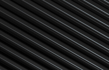 Abstract black background with geometric stripe pattern. minimalist black. 3d render.