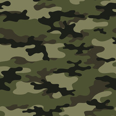Fototapeta premium Camo military texture seamless green pattern