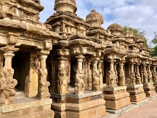 The Kanchi Kailasanathar temple in Kancheepuram. It is one of the oldest structure built by Narasimhavarman-II during 700AD in Pallava architecture style.