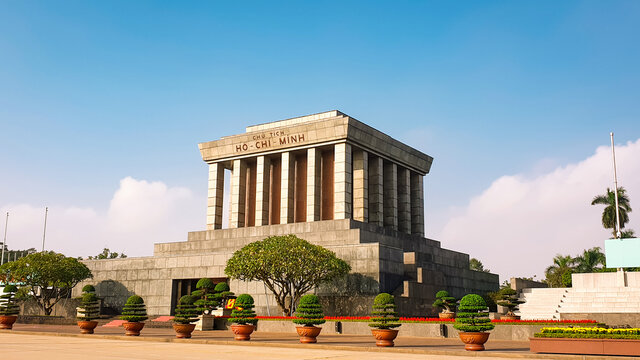 Ho Chi Minh's Mausoleum (Lang Chu Tich Ho Chi Minh) is the resting place of Vietnamese Revolutionary leader Ho Chi Minh, Hanoi Vietnam.