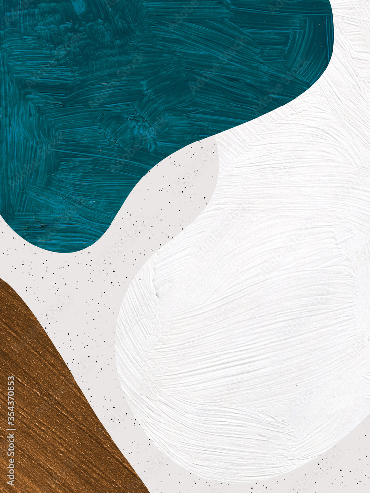 Poster abstract modern textured background with different shapes and splashes. handmade acrylic trendy back