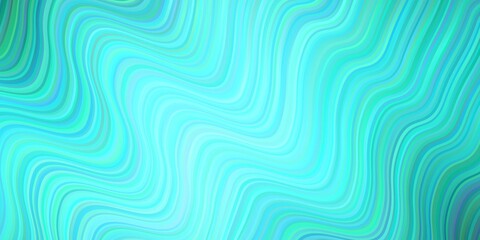 Light Green vector texture with curved lines.