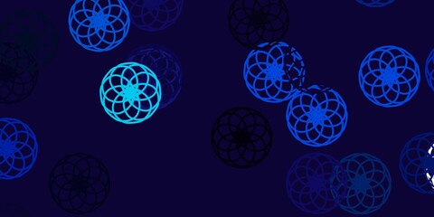 Light Pink, Blue vector background with bubbles.