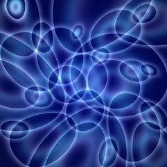   blue circles on a dark background
