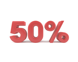 50 % discount red