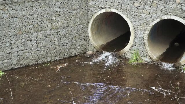 Drainage pipes in a city