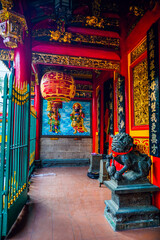 On Lang Temple (Hoi quan On Lang pagoda or Quan Am temple) or Ong Lao Temple - One of Vietnamese Chinese temple at Ho Chi Minh City (Saigon), Vietnam