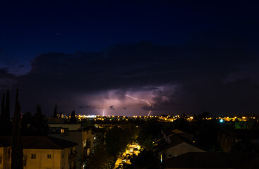 lightning over rehovot israel