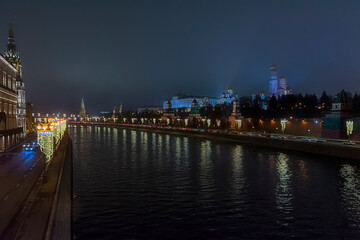 Fototapeta na wymiar Moscow at night