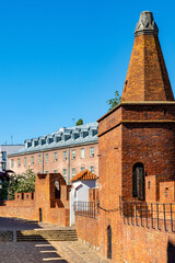 Warsaw Barbican fortified outpost as part of brick and stone historic defence walls in Stare Miasto...