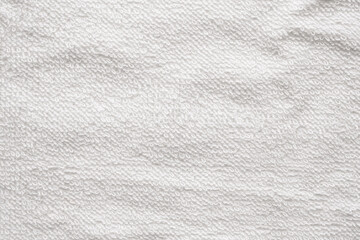 Closeup white cotton towel texture abstract background