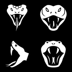 Snake Sketch Icons Set