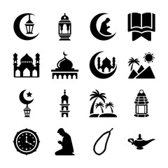 
Islamic symbols icons
