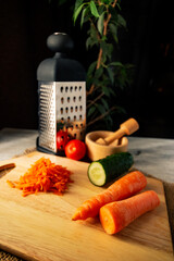 Grated carrots