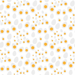 seamless doodle pattern. fried egg. vector illustration