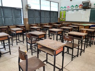 Old and shabby classrooms were closed during the semester break