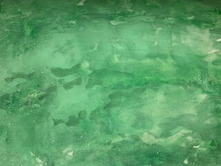 Cement walls painted in green